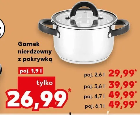 Garnek nierdzewny z pokrywką 1,9 l promocja w Kaufland