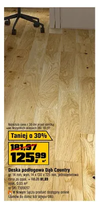 Deska podłogowa Dąb Country 14 mm promocja w OBI