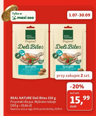 Przysmaki dla psa REAL NATURE Deli Bites Lachsfilet promocja w MAXI ZOO