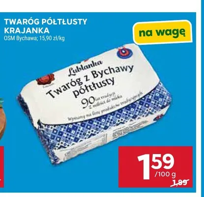 Ser twarogowy półtłusty krajanka OSM Bychawa promocja w Stokrotka