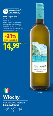 Wino białe Pinot Grigio Garda promocja w Lidl