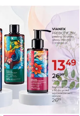Prebiotyczny peeling do skóry głowy Vianek promocja w Drogerie Jawa