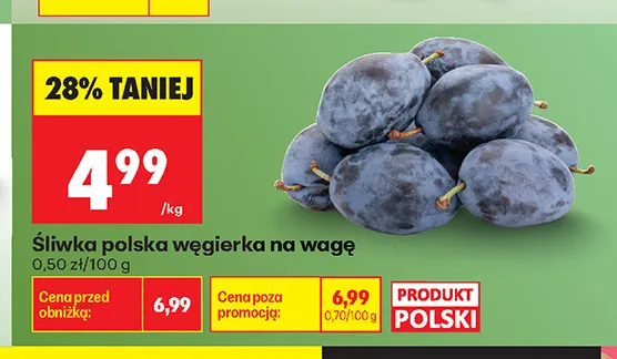 Śliwka polska węgierka na wagę promocja w Biedronka