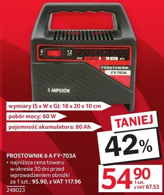 Prostownik 6 A FY-703A promocja w Selgros