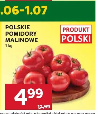 Pomidory malinowe polskie promocja w Stokrotka
