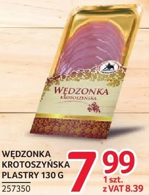 Wędzonka krótoszyńska plastry ZMB Białystok 130g promocja w Selgros