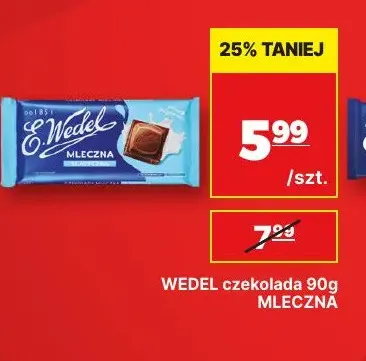 Czekolada mleczna Wedel promocja w API Market