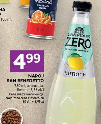Napój San Benedetto Zero limone promocja w Stokrotka