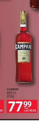 Likier Campari 25% promocja w Selgros