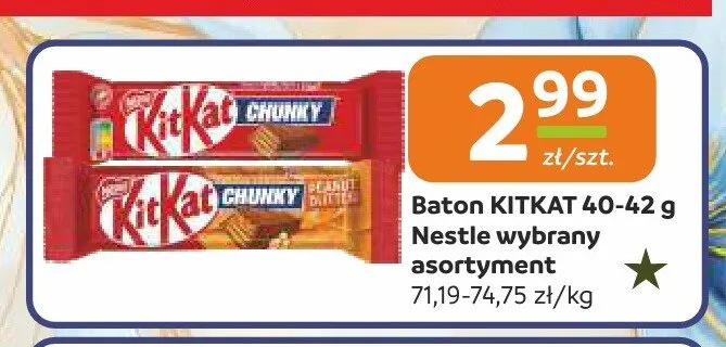 Baton KitKat Chunky Peanut Butter promocja w Społem Częstochowa
