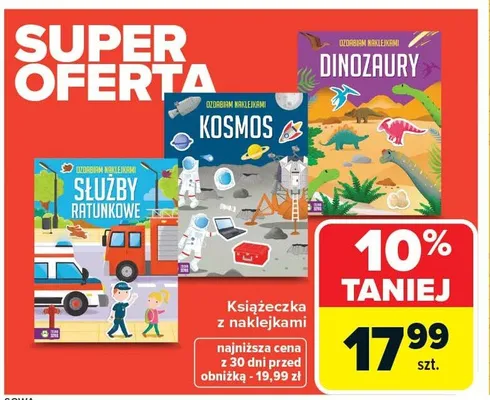 Książeczka z naklejkami różne rodzaje promocja w Carrefour