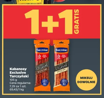 Kabanosy Exclusive Tarczyński drobiowe promocja w Netto