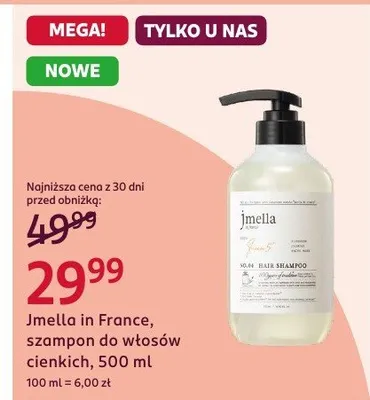 Jmella in France szampon do włosów cienkich promocja w Rossmann
