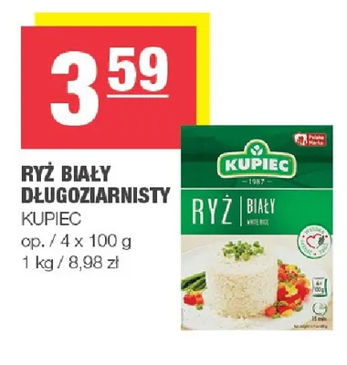 Ryż biały długoziarnisty Kupiec promocja w SPAR