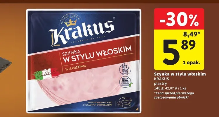 Szynka w stylu włoskim promocja w Intermarche