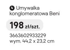 Umywalka konglomeratowa Beni promocja w Castorama