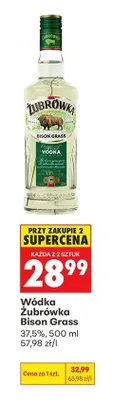 Wódka Żubrówka Bison Grass promocja w Biedronka