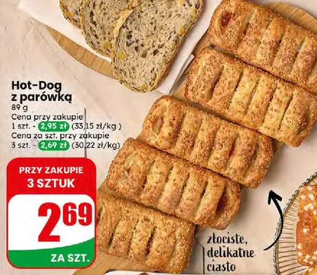 Hot-Dog z parówką promocja w Dino