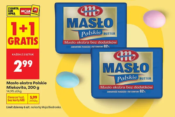 Masło ekstra polskie promocja w Biedronka