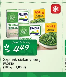 Szpinak siekany Frosta promocja w CEZAR Delikatesy