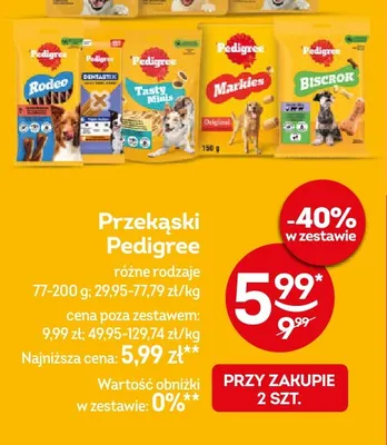 Przekąski Pedigree promocja w Żabka
