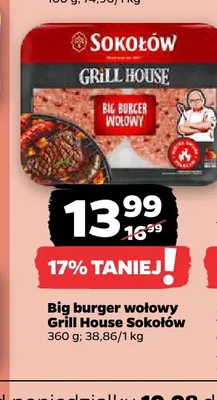 Big burger wołowy Grill House Sokołów promocja w Netto