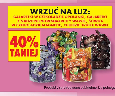 Galaretki z nadzieniem Wawel Fresh & Fruity promocja w Biedronka