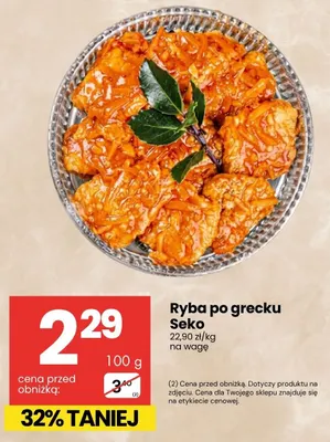 Ryba po grecku Seko promocja w Delikatesy Centrum