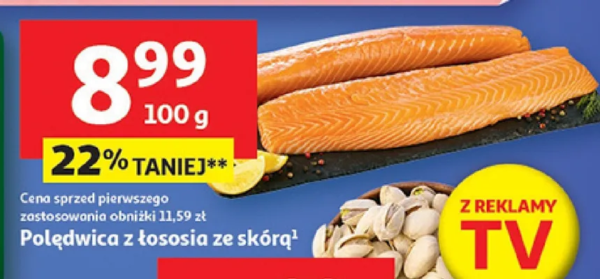 Polędwica z łososia ze skórą promocja w Auchan