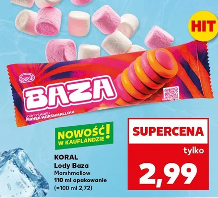 Lody Baza marshmallow promocja w Kaufland