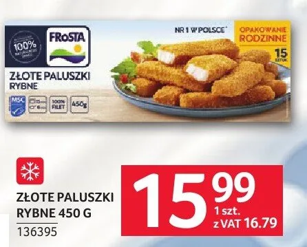 Złote paluszki rybne Frosta promocja w Selgros