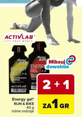 Energy gel Run & Bike różne rodzaje promocja w Carrefour