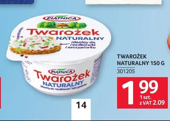 Twarożek naturalny Piątnica promocja w Selgros