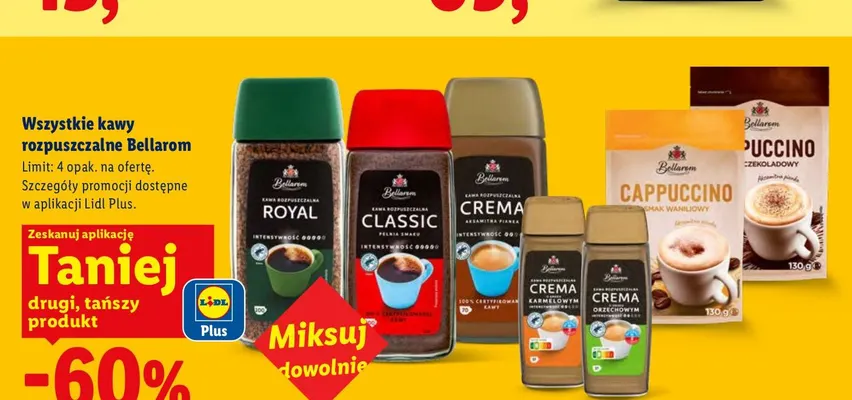 Kawy rozpuszczalne Bellarom promocja w Lidl