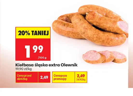 Kiełbasa śląska extra Olewnik promocja w Biedronka