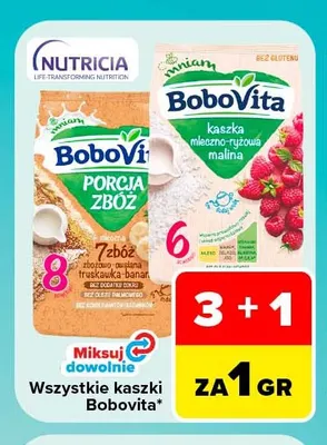 Kaszka mleczno-ryżowa BoboVita malina promocja w Carrefour Market