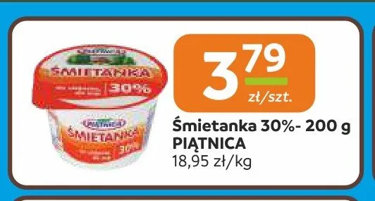 Śmietanka 30% Piątnica promocja w Społem Częstochowa