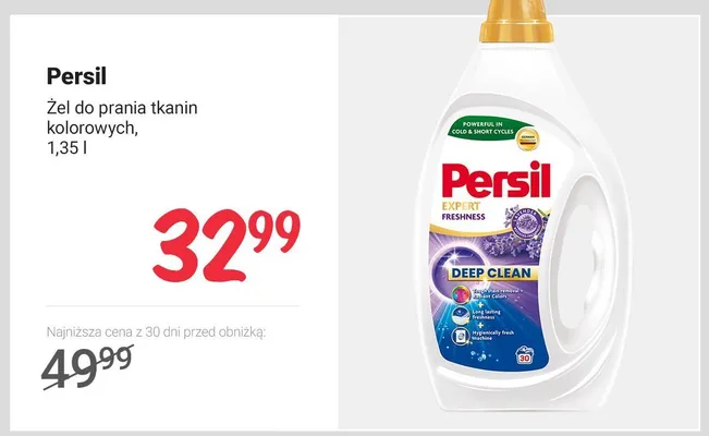 Żel do prania tkanin kolorowych Persil Expert Freshness Lavender promocja w Rossmann