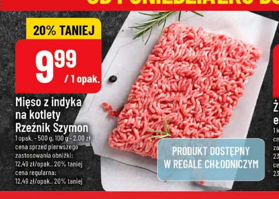 Mięso z indyka na kotlety Rzeźnik Szymon promocja w POLOmarket