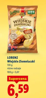 Chipsy wiejskie ziemniaczki różne rodzaje promocja w Lidl
