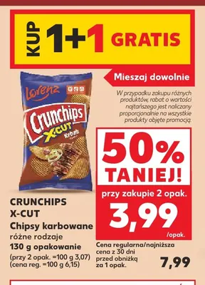 Chipsy karbowane Crunchips X-Cut promocja w Kaufland