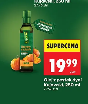 Olej z pestek dyni Kujawski promocja w Biedronka