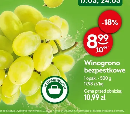 Winogrono bezpestkowe promocja w Żabka