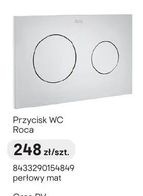 Przycisk WC Roca perłowy mat promocja w Castorama