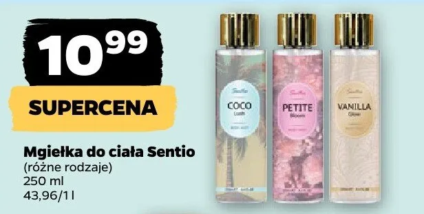 Mgiełka do ciała Sentio coco petite vanilla promocja w Netto