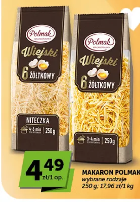 Makaron Polmak Wiejski 6 żółtkowy promocja w Euro Sklep