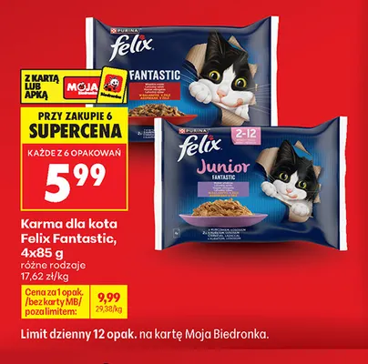 Karma dla kota Felix Fantastic promocja w Biedronka