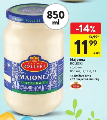 Majonez stołowy promocja w Intermarche