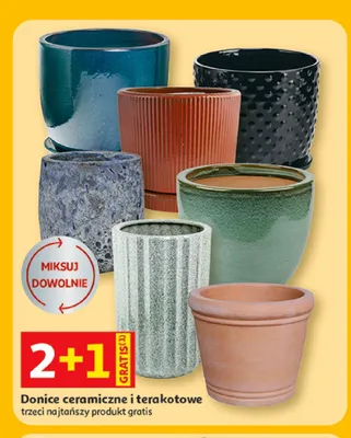 Donice ceramiczne i terakotowe promocja w Auchan