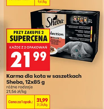 Karma dla kota w saszetkach Sheba 12-pak 85 g promocja w Biedronka